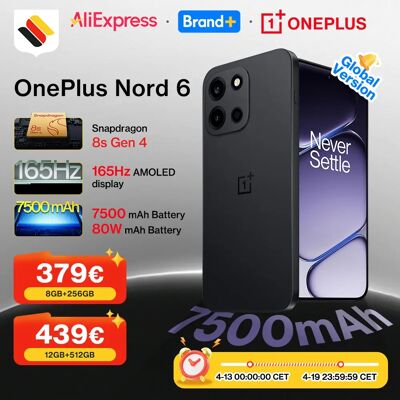2026 Nieuwe smartphone OnePlus Nord 6 5G 8 GB + 256 GB 12 GB + 512 GB Snapdragon 8s Gen 4 165 Hz 7500 mAh IP69/IP69K 50 MP OIS-camera Wereldwijde versie 12GB+512GB Frisse Munt 2026 Nieuwe smartphone OnePlus Nord 6 5G 8 GB + 256 GB 12 GB + 512 GB Snapdragon 8s Gen 4 165 Hz 7500 mAh IP69/IP69K 50 MP OIS-camera Wereldwijde versie 12GB+512GB Frisse Munt