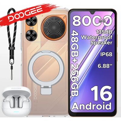 DOOGEE M30 Ai Smartphone 6.88" IP68 Waterdicht Android 16 8000mAh Batterij 48GB RAM (6+42) 256GB ROM 64MP Camera Widevine L1 Google Pay Ondersteuning met 135dB Grote Amplitude Speaker 6GB 256GB Black DOOGEE M30 Ai Smartphone 6.88" IP68 Waterdicht Android 16 8000mAh Batterij 48GB RAM (6+42) 256GB ROM 64MP Camera Widevine L1 Google Pay Ondersteuning met 135dB Grote Amplitude Speaker 6GB 256GB Black