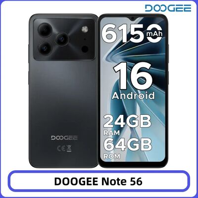 DOOGEE Note 56 Smartphone Android 16 6150 mAh Grote batterij 6,56 '' 90 Hz Display 24 GB 64 GB 8 MP + 5 MP Gezichtsontgrendeling Mobiele telefoon 3GB 64GB PLAIN DOOGEE Note 56 Smartphone Android 16 6150 mAh Grote batterij 6,56 '' 90 Hz Display 24 GB 64 GB 8 MP + 5 MP Gezichtsontgrendeling Mobiele telefoon 3GB 64GB PLAIN