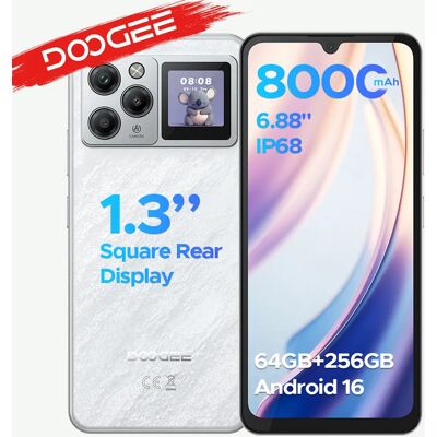 DOOGEE M30 Pro Smartphone 6,88 inch IP68 waterdicht Android 16 8000mAh batterij 1,3 inch achterdisplay 64GB(8+56) 256GB NFC Google Pay 8GB 256GB Black DOOGEE M30 Pro Smartphone 6,88 inch IP68 waterdicht Android 16 8000mAh batterij 1,3 inch achterdisplay 64GB(8+56) 256GB NFC Google Pay 8GB 256GB Black