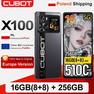 Verzending vanuit Polen: Cubot X100 Android 15 5G Smartphone 6.88" 16GB(8+8) RAM 256GB ROM 64MP 5100mAh 33W NFC Mobiele telefoon zwart Verzending vanuit Polen: Cubot X100 Android 15 5G Smartphone 6.88" 16GB(8+8) RAM 256GB ROM 64MP 5100mAh 33W NFC Mobiele telefoon zwart