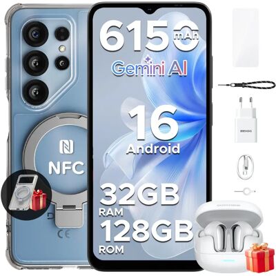 DOOGEE Note56X Pro VIP Edition Smartphone Gemini AI Android 16 6150mAh Batterij 6.56'' Scherm 32GB RAM(4+28) 128GB ROM Mobiele Telefoon Widevine L1 Ondersteuning Mobiel Black Phone ONLY DOOGEE Note56X Pro VIP Edition Smartphone Gemini AI Android 16 6150mAh Batterij 6.56'' Scherm 32GB RAM(4+28) 128GB ROM Mobiele Telefoon Widevine L1 Ondersteuning Mobiel Black Phone ONLY