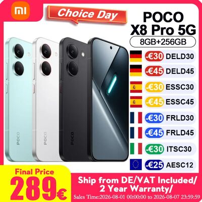 Xiaomi Globale versie POCO X8 Pro Mobiele Telefoons 100W HyperCharge 27W Reverse Charging 6.59'' Immersieve Weergave 50MP Hoge Resolutie Smartphone Zwart 8GB 512GB Xiaomi Globale versie POCO X8 Pro Mobiele Telefoons 100W HyperCharge 27W Reverse Charging 6.59'' Immersieve Weergave 50MP Hoge Resolutie Smartphone Zwart 8GB 512GB
