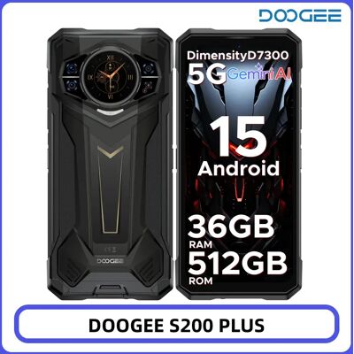 DOOGEE S200 Plus Robuuste telefoon 36GB RAM + 512GB ROM Dimensity 7300 11000mAh 66W 6.72” 120Hz Dimensity 7300 100MP NFC Smartphone 16GB 512GB Gold DOOGEE S200 Plus Robuuste telefoon 36GB RAM + 512GB ROM Dimensity 7300 11000mAh 66W 6.72” 120Hz Dimensity 7300 100MP NFC Smartphone 16GB 512GB Gold