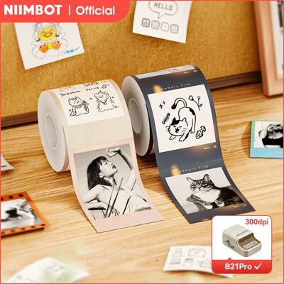NiiMbot 300 DPI B1 Pro/B21 Pro Printer Kartonnen Etiketten High-definition Fotoprint Sticker Fotopapier Met Zelfklevende Rug TM54x84-95--1 roll NiiMbot 300 DPI B1 Pro/B21 Pro Printer Kartonnen Etiketten High-definition Fotoprint Sticker Fotopapier Met Zelfklevende Rug TM54x84-95--1 roll