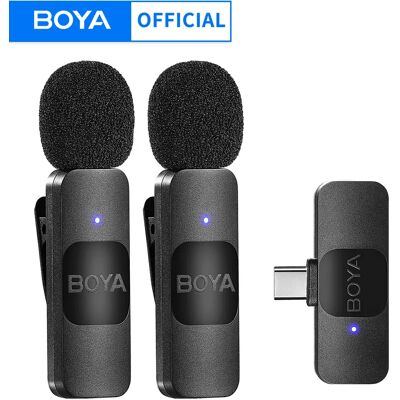BOYA BY-V Professionele draadloze lavalier-minimicrofoon voor iPhone iPad Android Live-uitzending Gaming-opname Interview Vlog MIC-S10---type-c BOYA BY-V Professionele draadloze lavalier-minimicrofoon voor iPhone iPad Android Live-uitzending Gaming-opname Interview Vlog MIC-S10---type-c