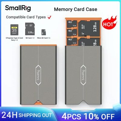 Smallrig Geheugenkaart Case Voor Sony Cfexpress Type-Een Kaarten Sd Kaarten Micro Sd Kaarten Voor Actie Camera Drones camera Rig -4107 3192 Smallrig Geheugenkaart Case Voor Sony Cfexpress Type-Een Kaarten Sd Kaarten Micro Sd Kaarten Voor Actie Camera Drones camera Rig -4107 3192