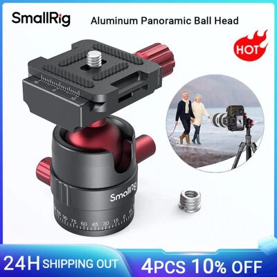 Smallrig Aluminium Panoramische Balkop Houdt Tot 5Kg Vast Met 1/4 Tot 3/8 Schroefadapter Met 1/4 Inch Snelle Schoenplaat-3034 Panoramic ball head Smallrig Aluminium Panoramische Balkop Houdt Tot 5Kg Vast Met 1/4 Tot 3/8 Schroefadapter Met 1/4 Inch Snelle Schoenplaat-3034 Panoramic ball head