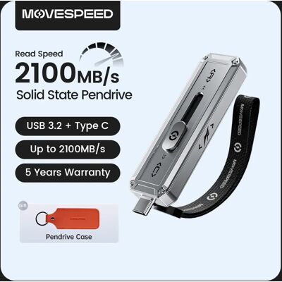 MOVESPEED SP20 2100 MB/s USB Flash Drive 2 TB 1 TB USB3.2 Gen 2 Type C Solid State Pen Drive 512G 256 GB Pendive voor iPhone 15/16 PC Silver MOVESPEED SP20 2100 MB/s USB Flash Drive 2 TB 1 TB USB3.2 Gen 2 Type C Solid State Pen Drive 512G 256 GB Pendive voor iPhone 15/16 PC Silver