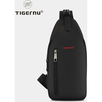 Tigernu Lichtgewicht Schoudertas voor Heren Waterdichte Borsttas Oxford Tassen Schoudertas College Mannelijke Mini Sling Bag Handtas Messenger Black Tigernu Lichtgewicht Schoudertas voor Heren Waterdichte Borsttas Oxford Tassen Schoudertas College Mannelijke Mini Sling Bag Handtas Messenger Black
