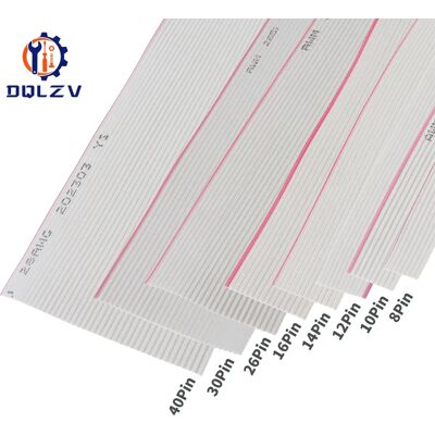 DQLZV 1/3/5Meter 6/8/10/16/18/20/26/34/40P 1.27mm Pitch Kleur Grijs Platte Lint Kabel Regenboog DuPont Draad Voor IDC 2.54mm FC Connector 18 Pin DQLZV 1/3/5Meter 6/8/10/16/18/20/26/34/40P 1.27mm Pitch Kleur Grijs Platte Lint Kabel Regenboog DuPont Draad Voor IDC 2.54mm FC Connector 18 Pin