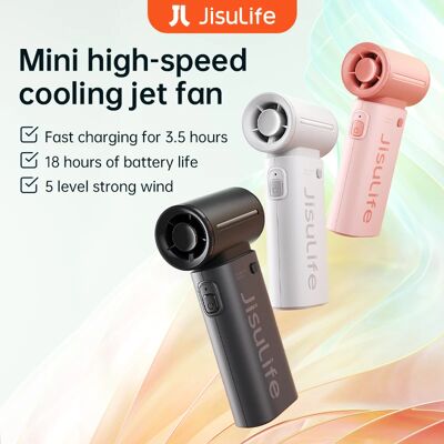 JISULIFE Life 9 Draagbare ventilator - 5 snelheden, Wit JISULIFE Life 9 Draagbare ventilator - 5 snelheden, Wit