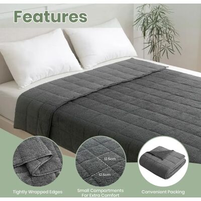 Good Nite-deken 8kg voor volwassenen, knuffelige zachte zware deken tegen stress en voor betere slaap, grijs GRIJS Good Nite-deken 8kg voor volwassenen, knuffelige zachte zware deken tegen stress en voor betere slaap, grijs GRIJS