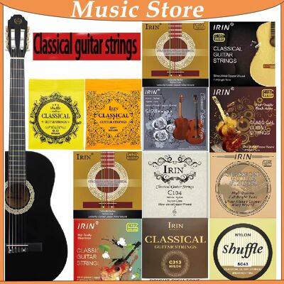IRIN 6-delige snaren klassieke gitaarsnaren zwart helder nylon Guitarra snaren verzilverd koperen wondsnaar gitaaraccessoires 10set SC33 IRIN 6-delige snaren klassieke gitaarsnaren zwart helder nylon Guitarra snaren verzilverd koperen wondsnaar gitaaraccessoires 10set SC33