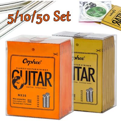 10/50 Set Orphee Klassieke Gitaarsnaren Verzilverd Draad Nylon Snaren Nx Serie 6 Stks/set Beginners Voor Klassieke Gitaarpartij 3 Set NX35 10/50 Set Orphee Klassieke Gitaarsnaren Verzilverd Draad Nylon Snaren Nx Serie 6 Stks/set Beginners Voor Klassieke Gitaarpartij 3 Set NX35