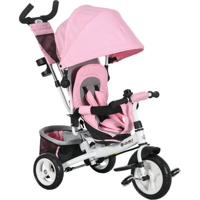 Other Homcom Driewieler voor baby's +12 maanden met telescopische en afneembare duwstang, Mommy Bag en fleshouder roze Rose Other Homcom Driewieler voor baby's +12 maanden met telescopische en afneembare duwstang, Mommy Bag en fleshouder roze Rose