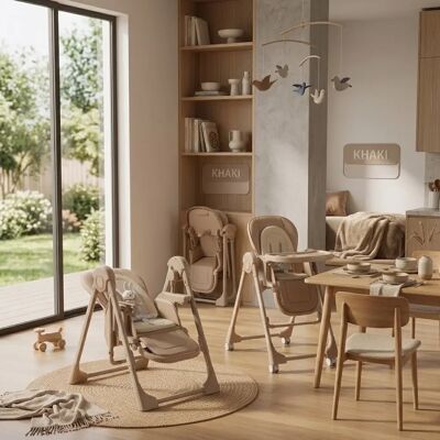 Magic ZC(母婴) Babyhoge stoel 3-in-1 en peuterwiegstoel, multifunctionele omvormbare eetstoel met 5-niveau hoogteverstelling, 2-laags afneembaar opdienblad en huidvriendelijk kussen, compacte opvouwbare XCZY8121-WHITE Magic ZC(母婴) Babyhoge stoel 3-in-1 en peuterwiegstoel, multifunctionele omvormbare eetstoel met 5-niveau hoogteverstelling, 2-laags afneembaar opdienblad en huidvriendelijk kussen, compacte opvouwbare XCZY8121-WHITE