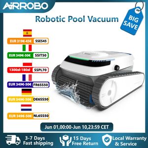 AIRROBO PC10 Slimme Zwembadrobot - 120 Min. Uitvoeringstijd, Wandklimmend, Reinigt Bodems/Wanden/Waterlijn voor Inground & Bovengrondse Zwembaden WIT AIRROBO PC10 Slimme Zwembadrobot - 120 Min. Uitvoeringstijd, Wandklimmend, Reinigt Bodems/Wanden/Waterlijn voor Inground & Bovengrondse Zwembaden WIT