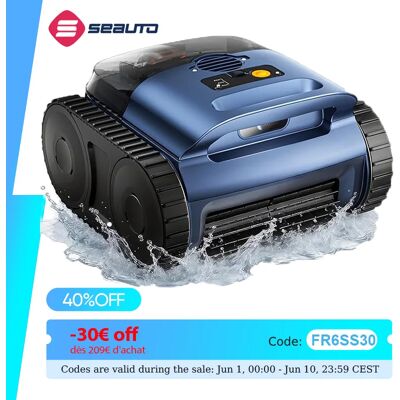Seauto SAT20 Zwembadrobot 150 minuten werkduur tot 2000 m², 45.000 Pa krachtige zuigkracht, wandklimmend voor bovengrondse/ingegraven zwembaden SAT 20 Pro Seauto SAT20 Zwembadrobot 150 minuten werkduur tot 2000 m², 45.000 Pa krachtige zuigkracht, wandklimmend voor bovengrondse/ingegraven zwembaden SAT 20 Pro