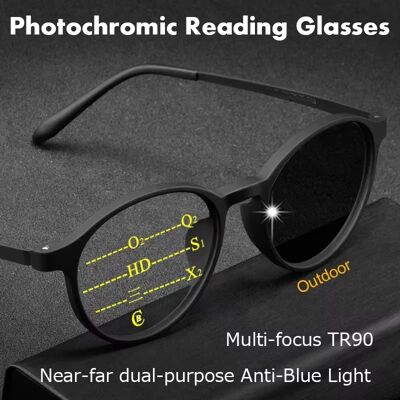 ISENGHUO Rond Frame Progressieve Meekleurende Leesbril unisex Puur Titanium Multi-focus Anti-blauw licht Zakelijke Brillen 1.0-4 ISENGHUO Rond Frame Progressieve Meekleurende Leesbril unisex Puur Titanium Multi-focus Anti-blauw licht Zakelijke Brillen 1.0-4
