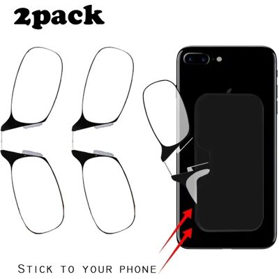ISENGHUO 2 Stuks Neus Clip-On Leesbril Opvouwbare Pootloze Ultralight Bril Mannen Vrouwen Mini Draagbare Verziend Bril + 1.0 tot + 4.0 ISENGHUO 2 Stuks Neus Clip-On Leesbril Opvouwbare Pootloze Ultralight Bril Mannen Vrouwen Mini Draagbare Verziend Bril + 1.0 tot + 4.0