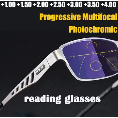 ISENGHUO 2025 Aanpassing Meekleurende Multifocale Leesbril Mannen Progressieve Anti-Blue Ray Zakelijke Bril Half-Frame + 1.0-3.5 ISENGHUO 2025 Aanpassing Meekleurende Multifocale Leesbril Mannen Progressieve Anti-Blue Ray Zakelijke Bril Half-Frame + 1.0-3.5