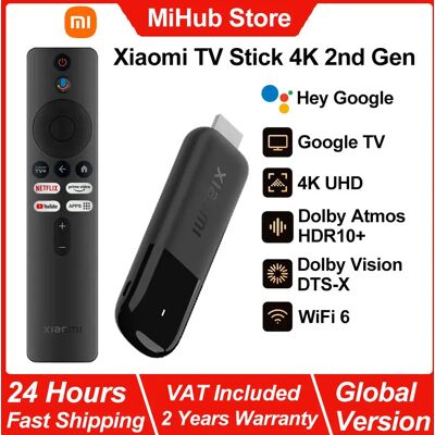 Xiaomi TV Stick 4K 2e generatie, draagbare streaming media, dual-band WiFi 6 Google TV, Netflix Google Assistent, BT5.2 Smart TV Dongle Xiaomi TV Stick 4K 2nd Gen-EU Xiaomi TV Stick 4K 2e generatie, draagbare streaming media, dual-band WiFi 6 Google TV, Netflix Google Assistent, BT5.2 Smart TV Dongle Xiaomi TV Stick 4K 2nd Gen-EU