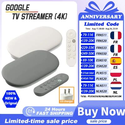 Google TV-streamer 4K Porcelain/Hazel Ondersteunt tot 4K, HDR en Dolby Vision-technologie, smart home apparaten, Amerikaanse stekker Porcelain Google TV-streamer 4K Porcelain/Hazel Ondersteunt tot 4K, HDR en Dolby Vision-technologie, smart home apparaten, Amerikaanse stekker Porcelain