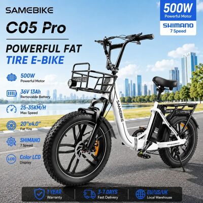 SAMEBIKE C05 Pro Opvouwbare elektrische fiets 500W E-bike 36V13Ah Verwijderbare batterij 20”x4.0” Off-road dikke banden 7 versnellingen Velg van magnesiumlegering LCD-display 25-35KM/H Elektrische Dark Blue SAMEBIKE C05 Pro Opvouwbare elektrische fiets 500W E-bike 36V13Ah Verwijderbare batterij 20”x4.0” Off-road dikke banden 7 versnellingen Velg van magnesiumlegering LCD-display 25-35KM/H Elektrische Dark Blue