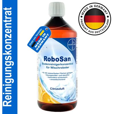 NONE HERRLAN ® RoboSan Vloerreiniger 1000ml reinigingsconcentraat voor robots - Geur: Citrus - Voor alle zuig- en dweilrobots NONE HERRLAN ® RoboSan Vloerreiniger 1000ml reinigingsconcentraat voor robots - Geur: Citrus - Voor alle zuig- en dweilrobots