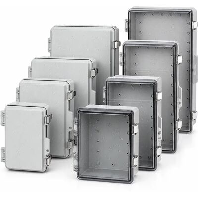 NONE IP67 waterdichte ABS-aansluitdoos grijs transparant deksel buiten elektrische behuizing scharnierende behuizing voor elektronische instrumenten 120x90x70mm NONE IP67 waterdichte ABS-aansluitdoos grijs transparant deksel buiten elektrische behuizing scharnierende behuizing voor elektronische instrumenten 120x90x70mm