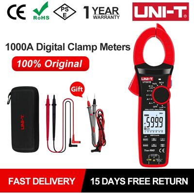 Uni-t UT206B Klemmeter - True RMS, 1000A, 1000V - Elektronica Gereedschap Uni-t UT206B Klemmeter - True RMS, 1000A, 1000V - Elektronica Gereedschap