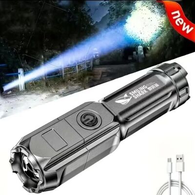 JIASHUAIXIN Krachtige LED-zaklamp Oplaadbare USB 18650 Waterdichte zoom Vissen Jagen 100000 Lumen tactische zaklamp LED-zaklamp JIASHUAIXIN Krachtige LED-zaklamp Oplaadbare USB 18650 Waterdichte zoom Vissen Jagen 100000 Lumen tactische zaklamp LED-zaklamp
