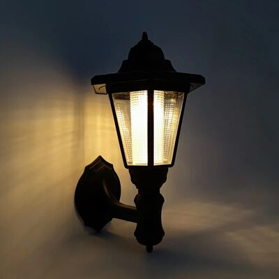 SHENZHITECH Retro zonne-wandlampen, zeshoekige buitenlamp, IP65 waterdicht heklicht, LED-landschapsverlichting, voor binnenplaats, tuin, decor Black SHENZHITECH Retro zonne-wandlampen, zeshoekige buitenlamp, IP65 waterdicht heklicht, LED-landschapsverlichting, voor binnenplaats, tuin, decor Black