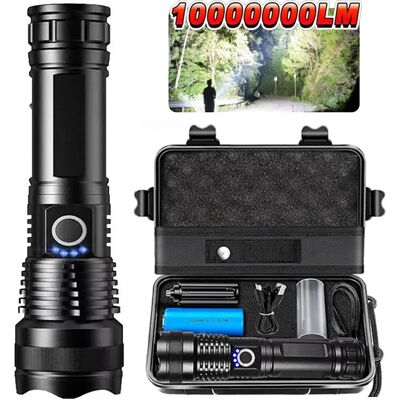 Mikenoon High Power Oplaadbare LED Tactische Zaklamp Aluminium Telescopische Zoom Zaklamp voor Outdoor Camping Vissen Mikenoon High Power Oplaadbare LED Tactische Zaklamp Aluminium Telescopische Zoom Zaklamp voor Outdoor Camping Vissen