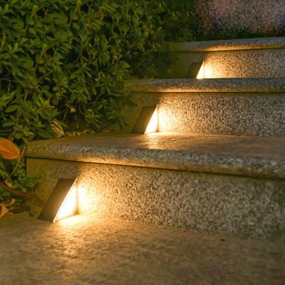 NONE 8 stuks LED-trapverlichting op zonne-energie, waterdichte buitentrapverlichting, zonne-dekverlichting buiten zonne-landschapsverlichting voor tuin, terras NONE 8 stuks LED-trapverlichting op zonne-energie, waterdichte buitentrapverlichting, zonne-dekverlichting buiten zonne-landschapsverlichting voor tuin, terras