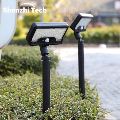 SHENZHITECH Tuinlamp op zonne-energie, detectie van 5 tot 6 m, 360 ° Draaibare lamp, 4 verlichtingsmodi, weerbestendige verlichting, voor buiten SHENZHITECH Tuinlamp op zonne-energie, detectie van 5 tot 6 m, 360 ° Draaibare lamp, 4 verlichtingsmodi, weerbestendige verlichting, voor buiten