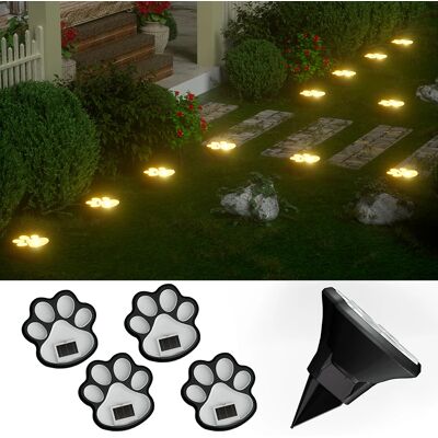 SHENZHITECH 4 STKS Hond Klauw Solar Outdoor Licht LED Energiebesparende Gazon Lamp Dier Landschap Verlichting voor Tuin Patio Trap Camping Decor SHENZHITECH 4 STKS Hond Klauw Solar Outdoor Licht LED Energiebesparende Gazon Lamp Dier Landschap Verlichting voor Tuin Patio Trap Camping Decor