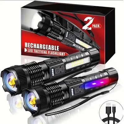 Mikenoon Krachtige led-zaklampen Zeer sterke tactische zaklamp 6-modi Oplaadbare campingvissen Noodzoomlantaarn Mikenoon Krachtige led-zaklampen Zeer sterke tactische zaklamp 6-modi Oplaadbare campingvissen Noodzoomlantaarn