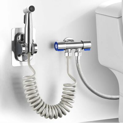 Brangdy Handheld Bidet Sproeier Set 304 Roestvrij Stalen Spuitpistool Douche Handheld Toilet Bidet Kraan Sproeier Douchekop Zelfreinigend Black 1.5m hose Brangdy Handheld Bidet Sproeier Set 304 Roestvrij Stalen Spuitpistool Douche Handheld Toilet Bidet Kraan Sproeier Douchekop Zelfreinigend Black 1.5m hose