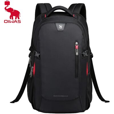 OIWAS Schooltassen 14-inch laptoprugzakken Waterdicht nylon 29L Casual schoudertas Reizen Tiener herenrugzak Mochila zwart OIWAS Schooltassen 14-inch laptoprugzakken Waterdicht nylon 29L Casual schoudertas Reizen Tiener herenrugzak Mochila zwart