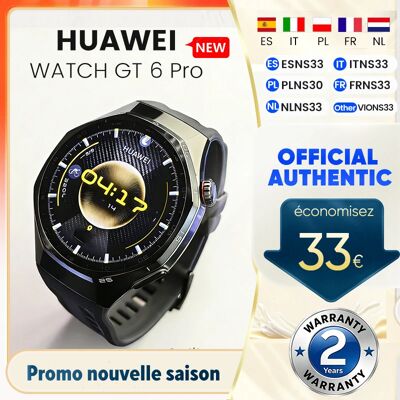 HUAWEI Watch GT 6 Pro 46mm GPS Smartwatch 1.47'' AMOLED Touchscreen Fiets Professioneel Niveau BLACK HUAWEI Watch GT 6 Pro 46mm GPS Smartwatch 1.47'' AMOLED Touchscreen Fiets Professioneel Niveau BLACK