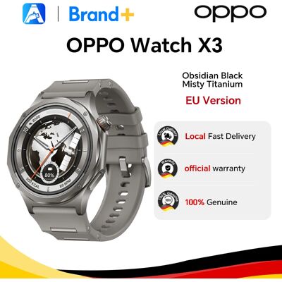 EU-versie OPPO Watch X3 smartwatch met Wear OS by Google, slaapmonitor, batterijduur van 16 dagen, SpO2-bloedzuurstofmeting, IP69-certificering, Google Wallet OnePlus Misty Titanium EU-versie OPPO Watch X3 smartwatch met Wear OS by Google, slaapmonitor, batterijduur van 16 dagen, SpO2-bloedzuurstofmeting, IP69-certificering, Google Wallet OnePlus Misty Titanium