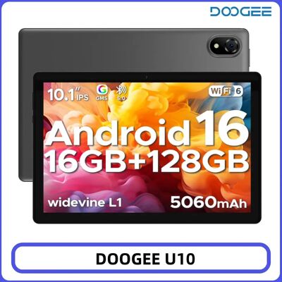 DOOGEE U10 Tablet 10.1" HD-scherm Android 16 16GB RAM 128GB ROM 5060mAh Grote Batterij Widevine L1 WiFi6 8MP+5MP Pad PC 4GB 128GB Green DOOGEE U10 Tablet 10.1" HD-scherm Android 16 16GB RAM 128GB ROM 5060mAh Grote Batterij Widevine L1 WiFi6 8MP+5MP Pad PC 4GB 128GB Green