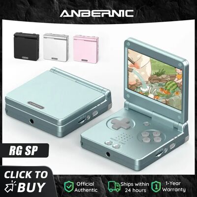 Anbernic RGSP 64-bit retro handheld-gameplayer, 16 GB, ingebouwd Linux-systeem, opvouwbaar 3,4-inch IPS-scherm, retro-gameconsole RG SP Platinum Anbernic RGSP 64-bit retro handheld-gameplayer, 16 GB, ingebouwd Linux-systeem, opvouwbaar 3,4-inch IPS-scherm, retro-gameconsole RG SP Platinum