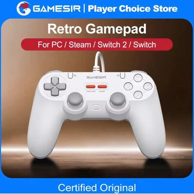 GameSir Retro Gamepads Bedrade Controller voor PC Windows Steam Switch Controle Hall Effect stick 2 Programmeerbare Knoppen Tegenaria Lite Serene White GameSir Retro Gamepads Bedrade Controller voor PC Windows Steam Switch Controle Hall Effect stick 2 Programmeerbare Knoppen Tegenaria Lite Serene White