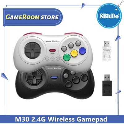 8BitDo voor Gega Genesis Mini en Mega Drive Mini M30 2.4G Draadloze Zwart-wit Gamepad Draadloze Game Controller Sega Genesis 8BitDo voor Gega Genesis Mini en Mega Drive Mini M30 2.4G Draadloze Zwart-wit Gamepad Draadloze Game Controller Sega Genesis