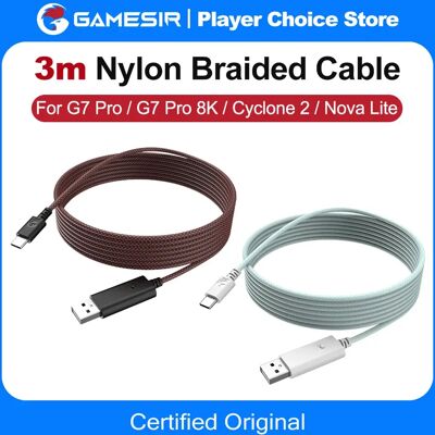 GameSir 3m nylon gevlochten kabel voor G7 Pro G7 Pro 8K Cyclone 2 Nova Lite X5 Lite G7 SE G8 G8+ MFi X5s Kaleid Flux Gamepad Red GameSir 3m nylon gevlochten kabel voor G7 Pro G7 Pro 8K Cyclone 2 Nova Lite X5 Lite G7 SE G8 G8+ MFi X5s Kaleid Flux Gamepad Red