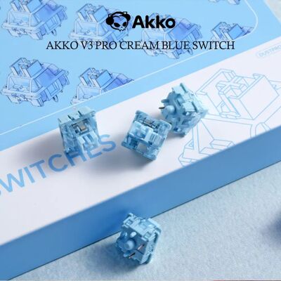 Akko V3 Pro Cream Blue Mechanische Schakelaars - Tactiel, 45g, Stofdicht, 5-Pin Akko V3 Pro Cream Blue Mechanische Schakelaars - Tactiel, 45g, Stofdicht, 5-Pin
