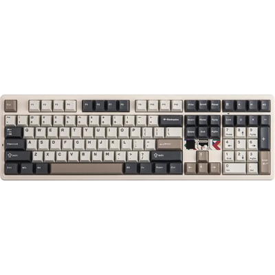 EPOMAKER X AULA F108 PRO V2 Volledig formaat ANSI US-indeling Bedraad/BT/Draadloos mechanisch toetsenbord met pixelscherm en RGB-achterverlichting Retro White EPOMAKER X AULA F108 PRO V2 Volledig formaat ANSI US-indeling Bedraad/BT/Draadloos mechanisch toetsenbord met pixelscherm en RGB-achterverlichting Retro White